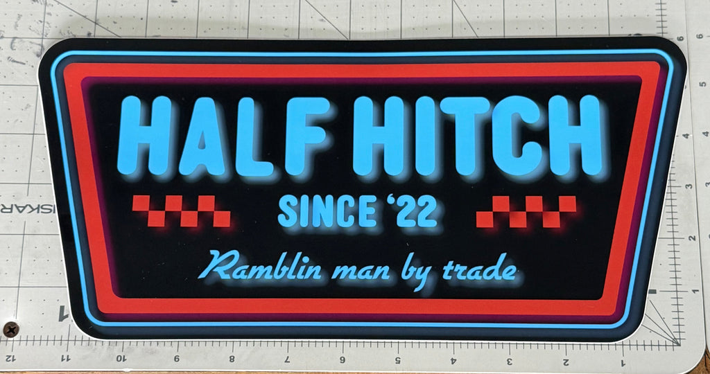 Neon Half Hitch Sticker