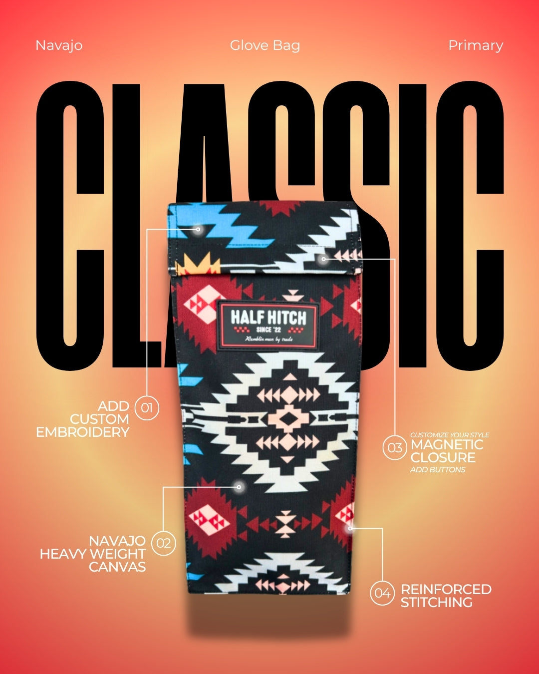 Navajo Primary Glove Bag