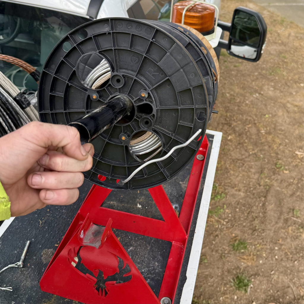 Hardline Wire Rack – Wire Spool Holder for Linemen & Electricians