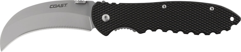 COAST DX300 Double Lock Hooked Blade Folding Knife 21627 - Lined Out COAST DX300 Double Lock Hooked Blade Folding Knife 21627Utility Knives
