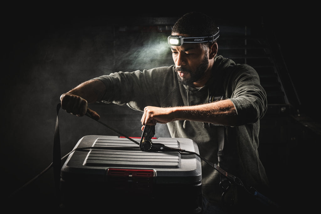 COAST RL20R Tri Color Rechargeable Headlamp with Dimmer Control 30899 - Lined Out COAST RL20R Tri Color Rechargeable Headlamp with Dimmer Control 30899Flashlights