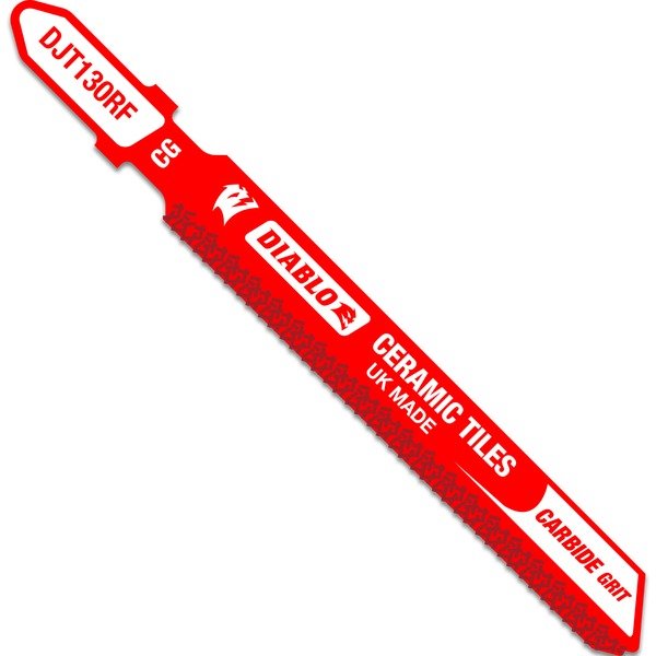 Diablo DJT130RF 3 - 1/4 in. Carbide Grit T - Shank Jig Saw Blade for Ceramic Tile & Glass - Lined Out Diablo DJT130RF 3 - 1/4 in. Carbide Grit T - Shank Jig Saw Blade for Ceramic Tile & GlassJigsaw Accessories