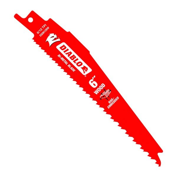 Diablo DS0612BW5 6 in. Bi - Metal Recip Blade for Nail Embedded Wood (5 - Pack) - Lined Out Diablo DS0612BW5 6 in. Bi - Metal Recip Blade for Nail Embedded Wood (5 - Pack)Saw Blades