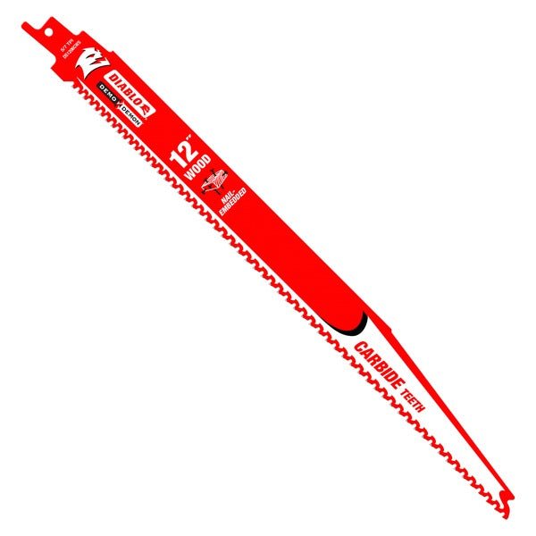 Diablo DS1206CWS3 12 in. Demo Demon Carbide Recip Blade for Nail - Embedded Wood (3 - Pack) - Lined Out Diablo DS1206CWS3 12 in. Demo Demon Carbide Recip Blade for Nail - Embedded Wood (3 - Pack)Saw Blades