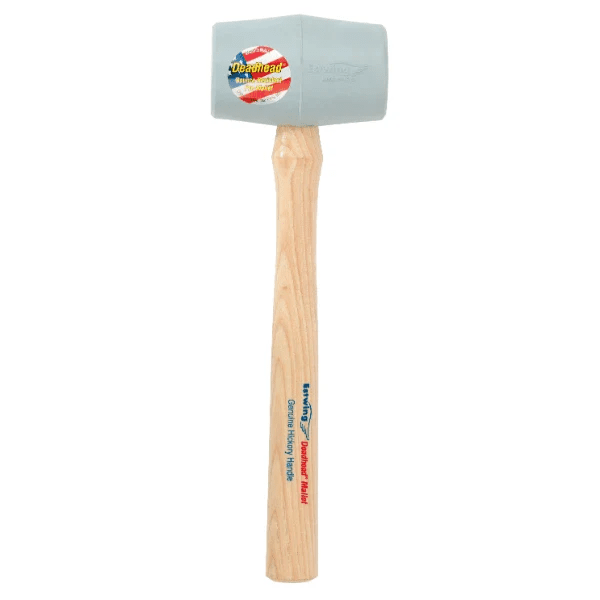 Estwing DH - 12N 12oz No - Mar Gray Deadhead Rubber Mallet, Wood Handle - Lined Out Estwing DH - 12N 12oz No - Mar Gray Deadhead Rubber Mallet, Wood HandleHammers