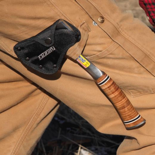 Estwing E14A 12" Sportsmans Axe With Leather Grip - Lined Out Estwing E14A 12" Sportsmans Axe With Leather GripAxes