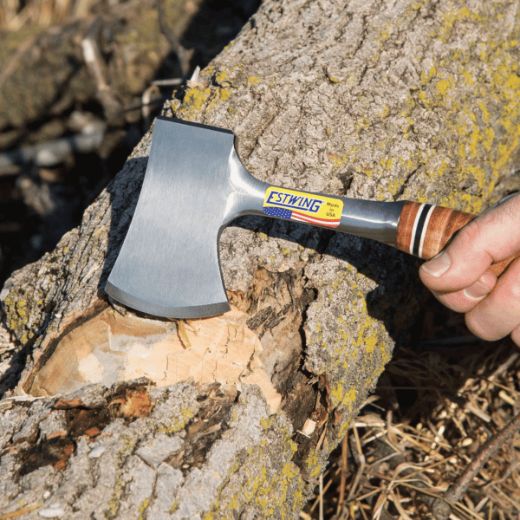 Estwing E14A 12" Sportsmans Axe With Leather Grip - Lined Out Estwing E14A 12" Sportsmans Axe With Leather GripAxes