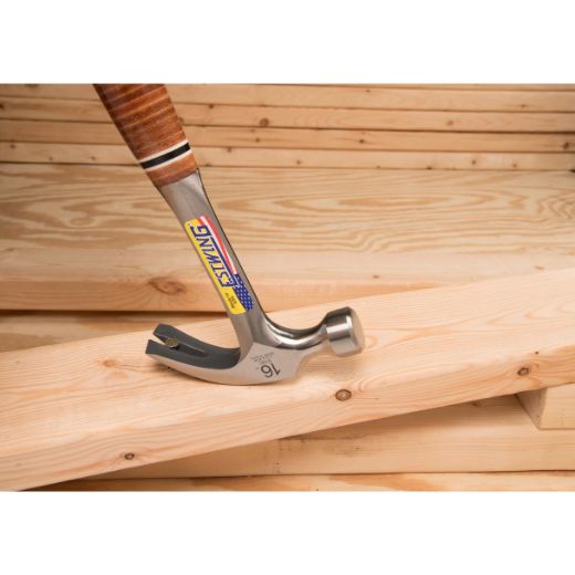 Estwing E16C 16 Oz Curve Claw Hammer With Leather Grip - Lined Out Estwing E16C 16 Oz Curve Claw Hammer With Leather GripHammers