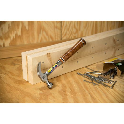 Estwing E16C 16 Oz Curve Claw Hammer With Leather Grip - Lined Out Estwing E16C 16 Oz Curve Claw Hammer With Leather GripHammers