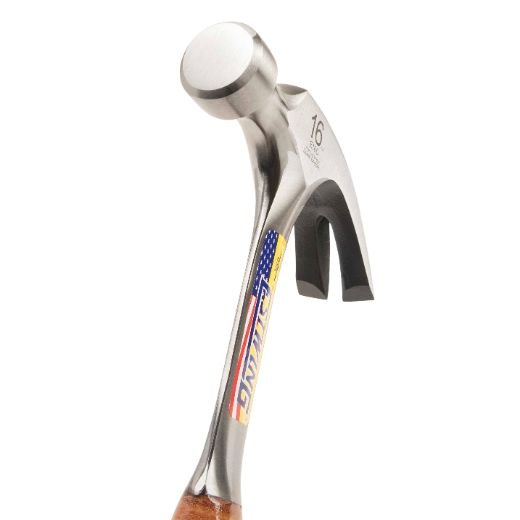 Estwing E16C 16 Oz Curve Claw Hammer With Leather Grip - Lined Out Estwing E16C 16 Oz Curve Claw Hammer With Leather GripHammers