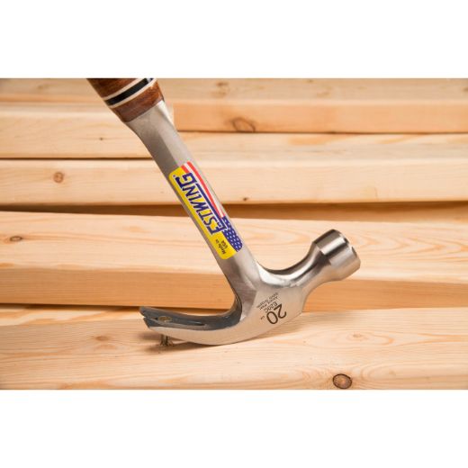 Estwing E20C 20 Oz Curve Claw Hammer With Leather Grip - Lined Out Estwing E20C 20 Oz Curve Claw Hammer With Leather GripHammers