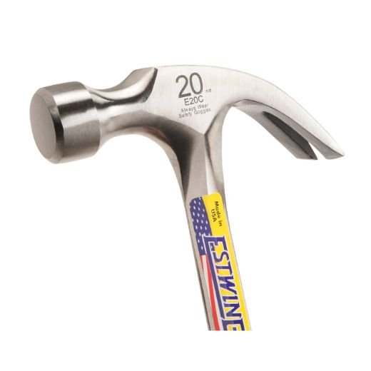 Estwing E20C 20 Oz Curve Claw Hammer With Leather Grip - Lined Out Estwing E20C 20 Oz Curve Claw Hammer With Leather GripHammers