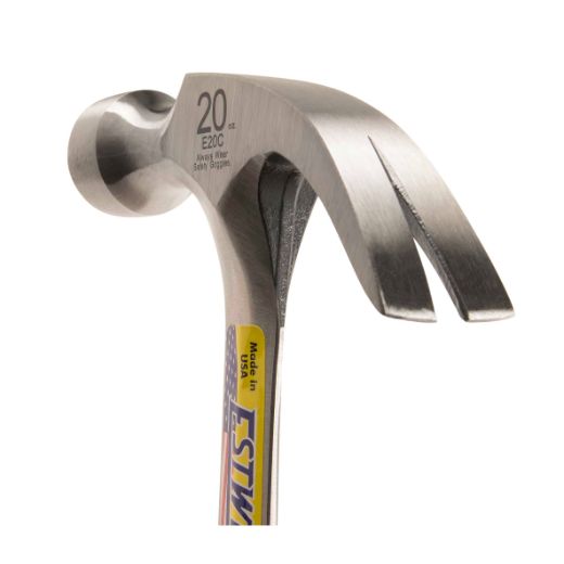 Estwing E20C 20 Oz Curve Claw Hammer With Leather Grip - Lined Out Estwing E20C 20 Oz Curve Claw Hammer With Leather GripHammers