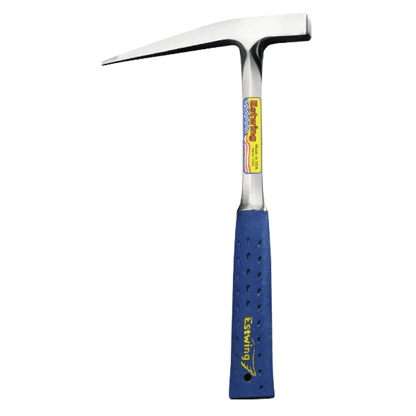 Estwing E3 - 13P 13oz Lightweight Rock Pick w/ Blue Vinyl Shock Reduction Grip (Smooth Face) - Lined Out Estwing E3 - 13P 13oz Lightweight Rock Pick w/ Blue Vinyl Shock Reduction Grip (Smooth Face)Hammers