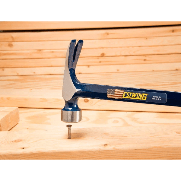 Estwing E3 - 25S 25oz Big Blue Framing Hammer w/ Larger Face - Blue Grip (Smooth Face) - Lined Out Estwing E3 - 25S 25oz Big Blue Framing Hammer w/ Larger Face - Blue Grip (Smooth Face)Hammers