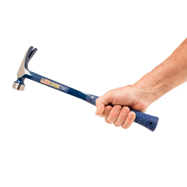 Estwing E3 - 25S 25oz Big Blue Framing Hammer w/ Larger Face - Blue Grip (Smooth Face) - Lined Out Estwing E3 - 25S 25oz Big Blue Framing Hammer w/ Larger Face - Blue Grip (Smooth Face)Hammers