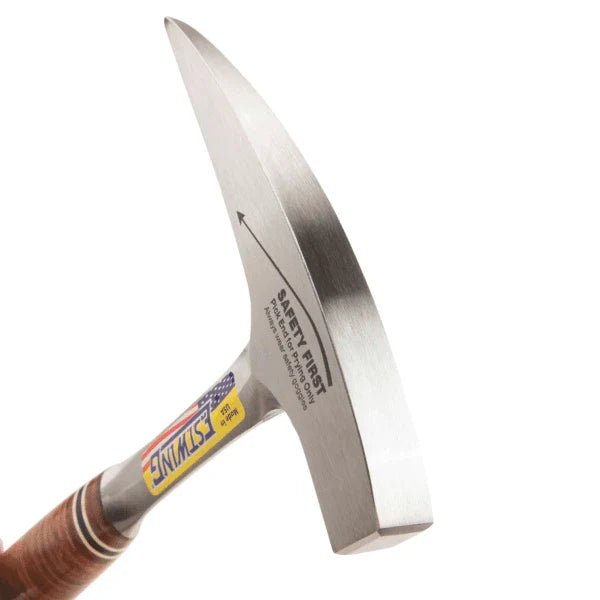 Estwing E30 22oz Solid Steel Rock Geological Hammer Pick w/ Pointed Tip and Leather Grip - Lined Out Estwing E30 22oz Solid Steel Rock Geological Hammer Pick w/ Pointed Tip and Leather GripHammers