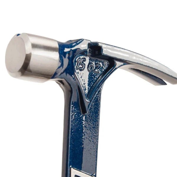 Estwing E6 - 15SR 15oz Blue Vinyl Gripped Ultra Framing Hammer - Short Handle (Smooth Face) - Lined Out Estwing E6 - 15SR 15oz Blue Vinyl Gripped Ultra Framing Hammer - Short Handle (Smooth Face)Hammers
