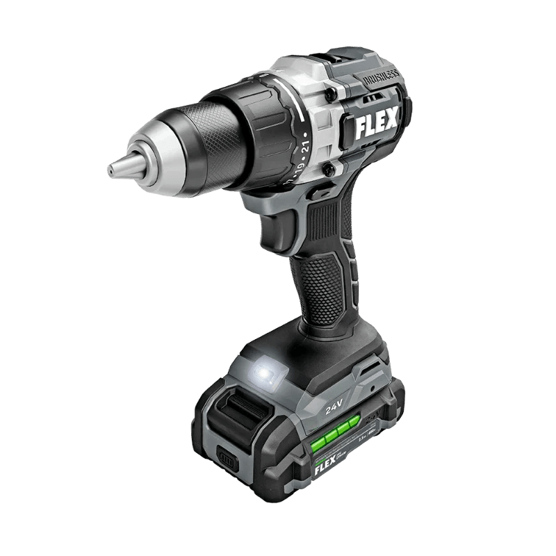 FLEX FX1151 - 2A 24V 1/2" 2 Speed Drill Driver Kit - Lined Out FLEX FX1151 - 2A 24V 1/2" 2 Speed Drill Driver KitHandheld Power Drills