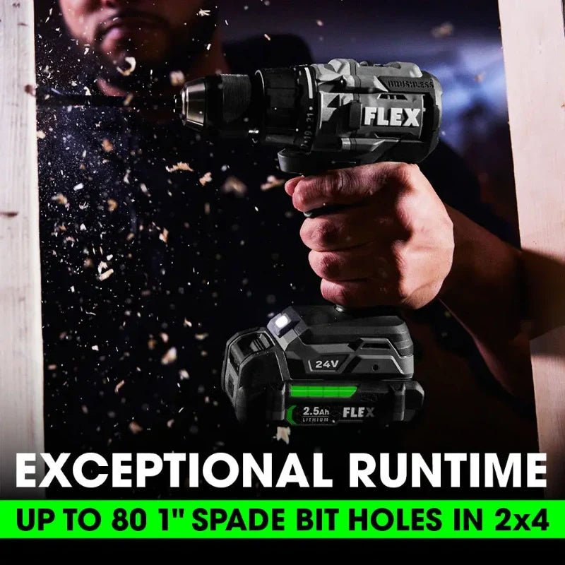 FLEX FX1151 - 2A 24V 1/2" 2 Speed Drill Driver Kit - Lined Out FLEX FX1151 - 2A 24V 1/2" 2 Speed Drill Driver KitHandheld Power Drills