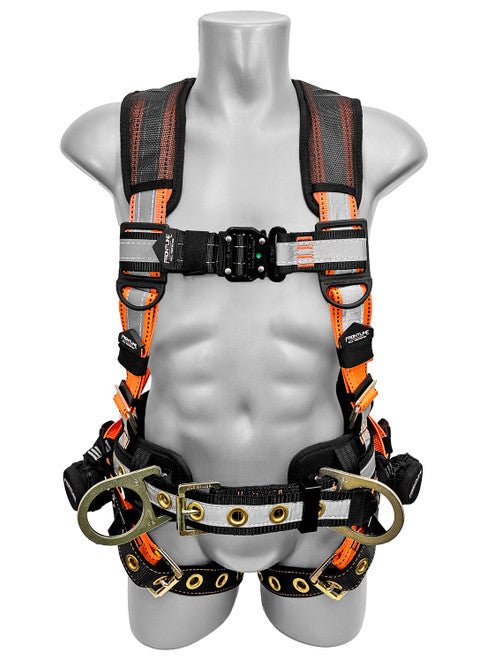 Frontline 100RCTB Combat Reflective Construction Full Body Harness with Tongue Buckle Legs and Trauma Straps 3X/4X - Lined Out Frontline 100RCTB Combat Reflective Construction Full Body Harness with Tongue Buckle Legs and Trauma Straps 3X/4XWork Safety Harnesses