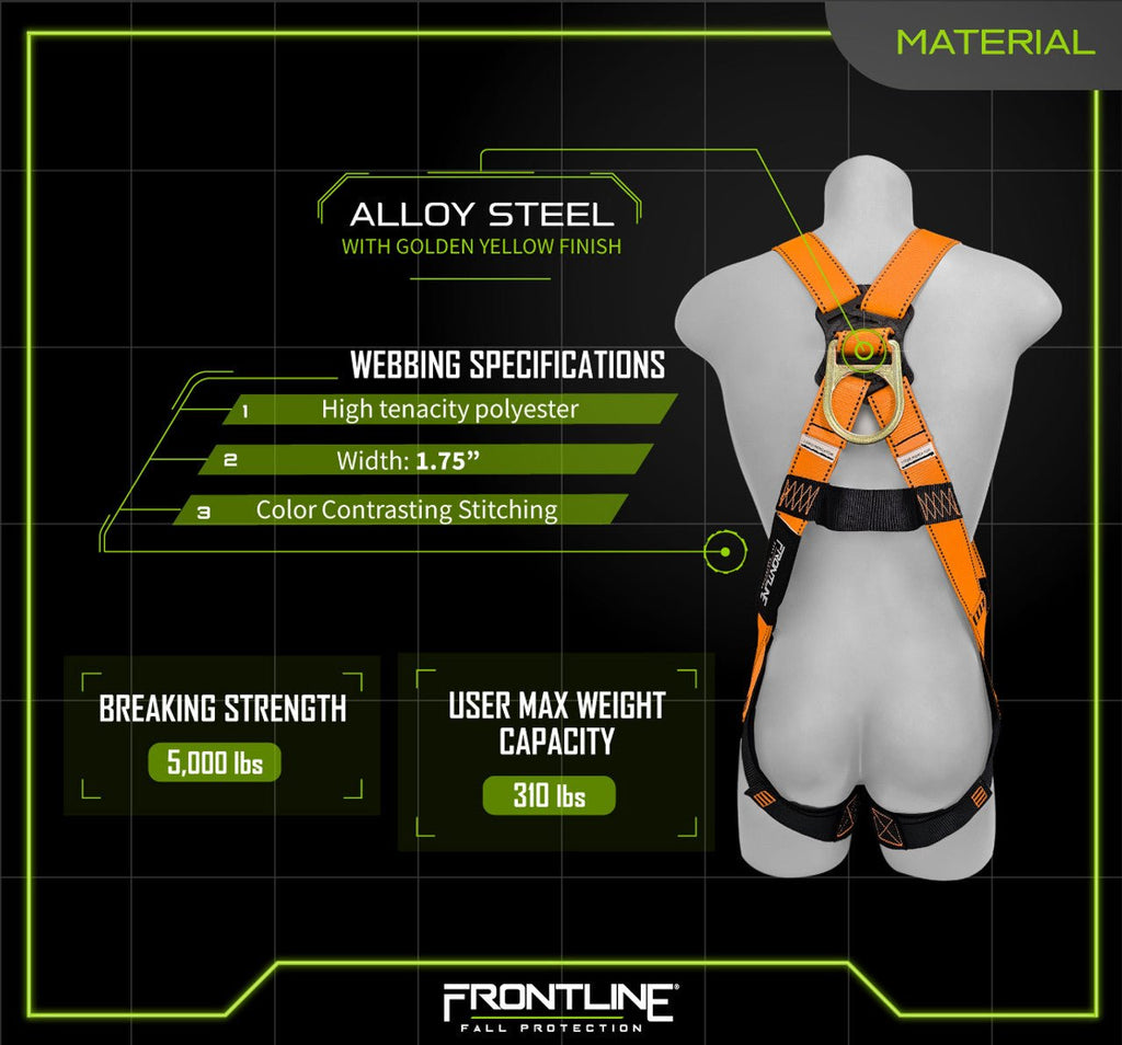 Frontline 100VMB Combat Economy Series Full Body Harness (Uni) Universal - Lined Out Frontline 100VMB Combat Economy Series Full Body Harness (Uni) UniversalWork Safety Harnesses