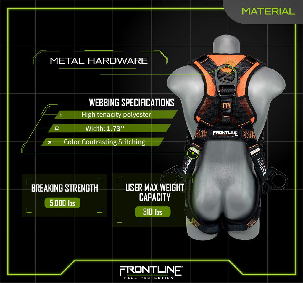 Frontline 105CFTB Combat Vest Style Harness with Front Side D - Rings and Suspension Trauma Straps Universal - Lined Out Frontline 105CFTB Combat Vest Style Harness with Front Side D - Rings and Suspension Trauma Straps UniversalWork Safety Harnesses