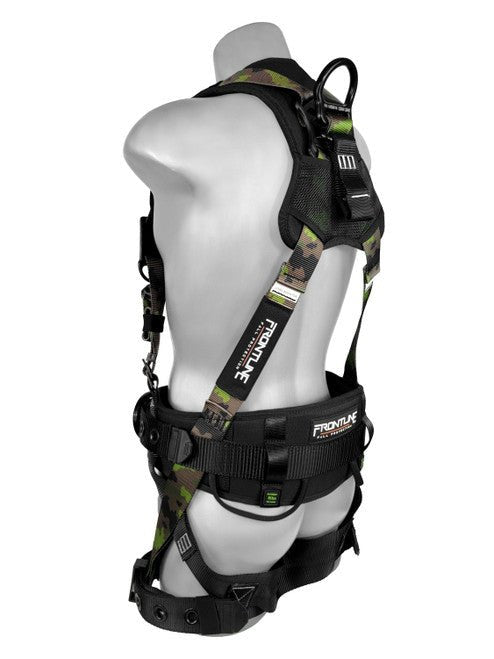 Frontline 110CTB - CF Camouflage Full Body Harness with Aluminum Hardware and Suspension Trauma Straps XL/2X - Lined Out Frontline 110CTB - CF Camouflage Full Body Harness with Aluminum Hardware and Suspension Trauma Straps XL/2XWork Safety Harnesses