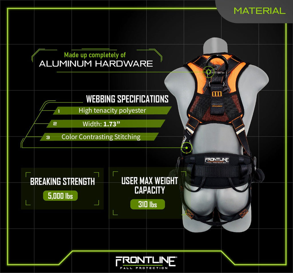 Frontline 110CTB Combat Lite Full Body Harness all Aluminum Hardware and Suspension Trauma Straps M/L - Lined Out Frontline 110CTB Combat Lite Full Body Harness all Aluminum Hardware and Suspension Trauma Straps M/LWork Safety Harnesses