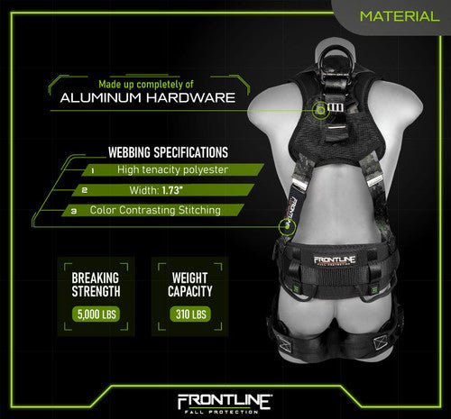 Frontline 110CTB - DC Digital Camo Full Body Harness with Aluminum Hardware and Suspension Trauma Straps S - Lined Out Frontline 110CTB - DC Digital Camo Full Body Harness with Aluminum Hardware and Suspension Trauma Straps SWork Safety Harnesses