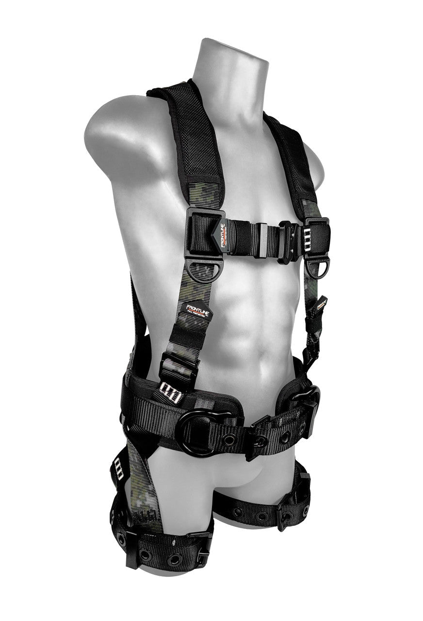 Frontline 110CTB - DC Digital Camo Full Body Harness with Aluminum Hardware and Suspension Trauma Straps XL/2X - Lined Out Frontline 110CTB - DC Digital Camo Full Body Harness with Aluminum Hardware and Suspension Trauma Straps XL/2XWork Safety Harnesses
