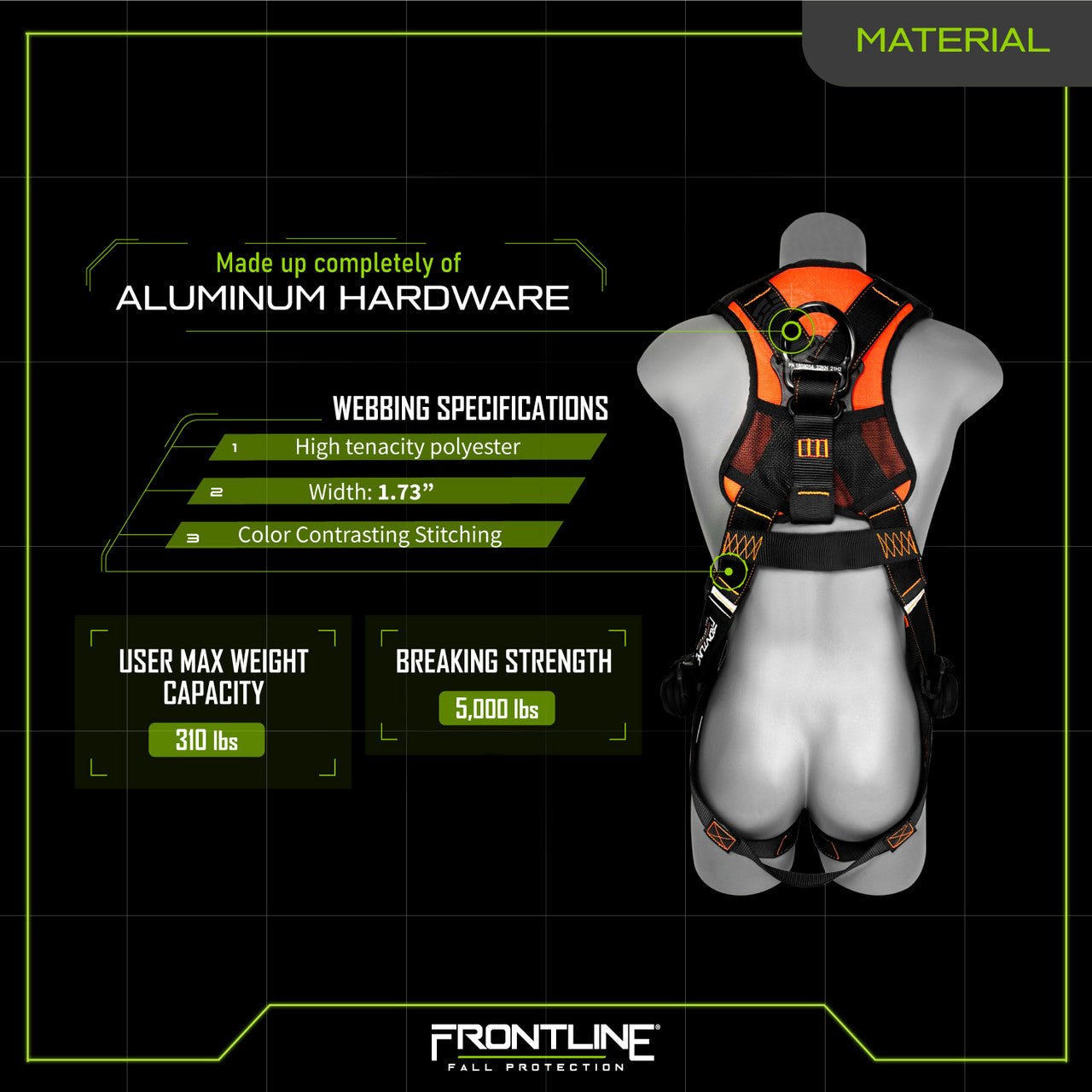 Frontline 110VTB Combat Lite Vest Style Harness with Aluminum Hardware and Suspension Trauma Straps M/L - Lined Out Frontline 110VTB Combat Lite Vest Style Harness with Aluminum Hardware and Suspension Trauma Straps M/LWork Safety Harnesses