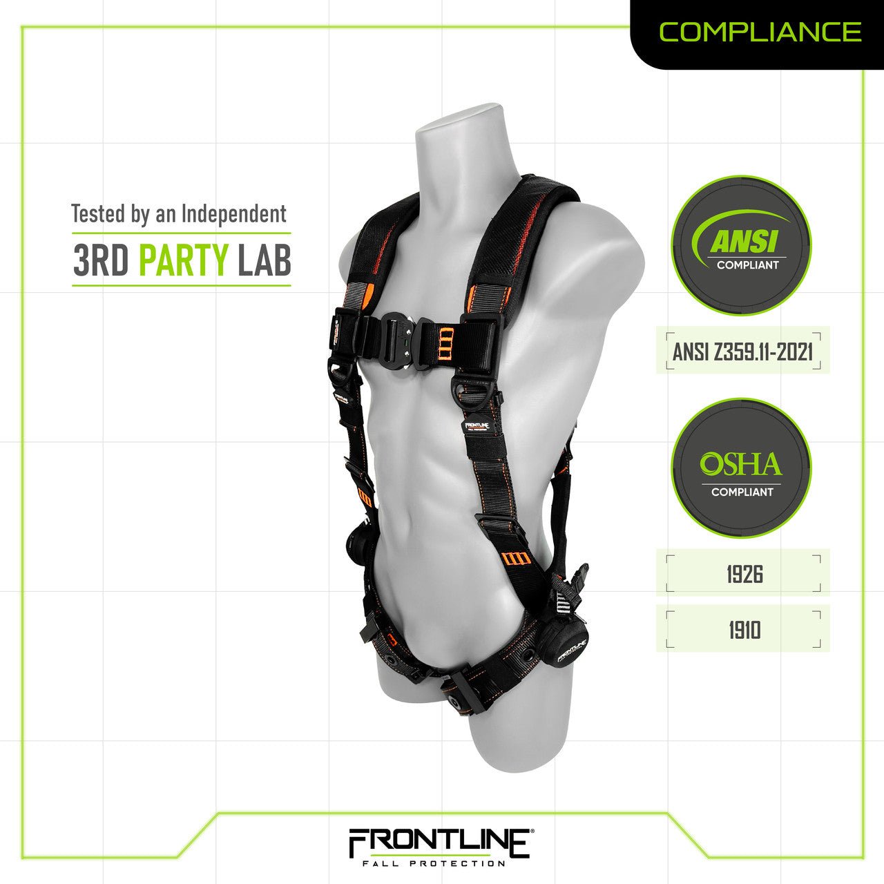 Frontline 110VTB Combat Lite Vest Style Harness with Aluminum Hardware and Suspension Trauma Straps M/L - Lined Out Frontline 110VTB Combat Lite Vest Style Harness with Aluminum Hardware and Suspension Trauma Straps M/LWork Safety Harnesses