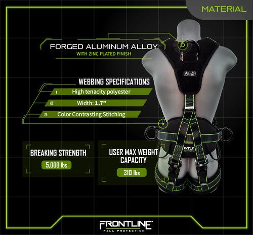 Frontline 200RE Elite Lite Climbing/Rescue Full Body Harness with Aluminum Quick Connect Buckles 2XL/3XL - Lined Out Frontline 200RE Elite Lite Climbing/Rescue Full Body Harness with Aluminum Quick Connect Buckles 2XL/3XLWork Safety Harnesses