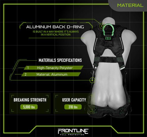 Frontline 250VTB Elite Vest Style Harness with Aluminum Hardware and Suspension Trauma Straps M/L - Lined Out Frontline 250VTB Elite Vest Style Harness with Aluminum Hardware and Suspension Trauma Straps M/LWork Safety Harnesses