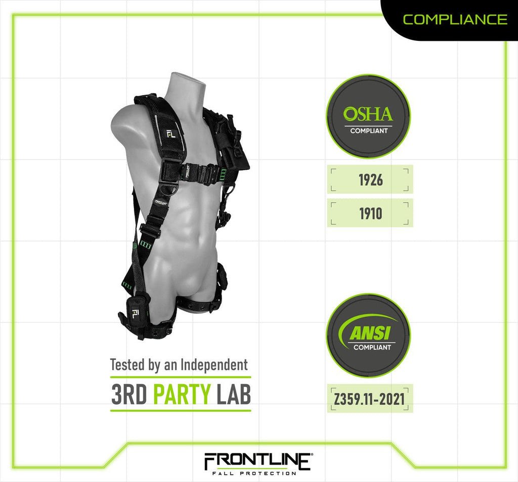 Frontline 250VTB Elite Vest Style Harness with Aluminum Hardware and Suspension Trauma Straps S - Lined Out Frontline 250VTB Elite Vest Style Harness with Aluminum Hardware and Suspension Trauma Straps SWork Safety Harnesses