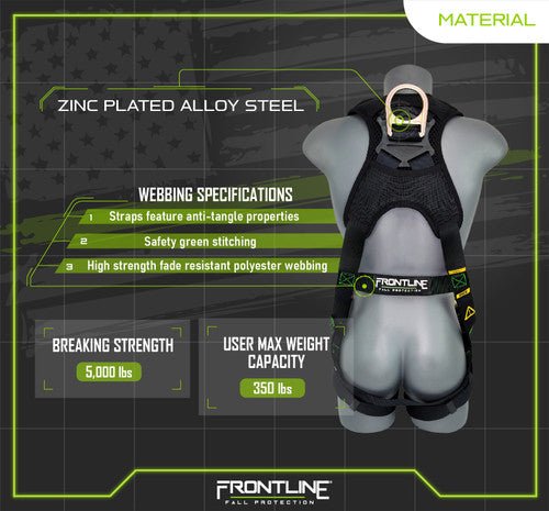 Frontline 310VQC Patriot Vest Style Harness with Airflo and Quick Connect Buckles - Made in USA 2XL - Lined Out Frontline 310VQC Patriot Vest Style Harness with Airflo and Quick Connect Buckles - Made in USA 2XLWork Safety Harnesses
