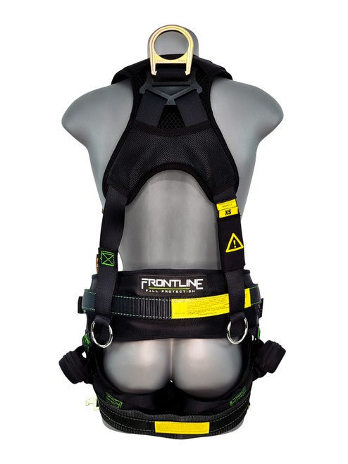 Frontline 350TWQC Patriot Tower Climbing Harness with Seat Sling, Airflo and Quick Connect Buckles - Made in USA 2XL - Lined Out Frontline 350TWQC Patriot Tower Climbing Harness with Seat Sling, Airflo and Quick Connect Buckles - Made in USA 2XLWork Safety Harnesses