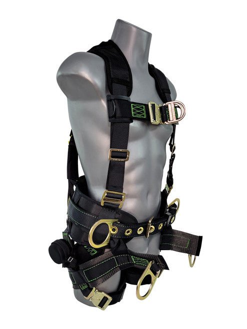 Frontline 350TWQC Patriot Tower Climbing Harness with Seat Sling, Airflo and Quick Connect Buckles - Made in USA 2XL - Lined Out Frontline 350TWQC Patriot Tower Climbing Harness with Seat Sling, Airflo and Quick Connect Buckles - Made in USA 2XLWork Safety Harnesses