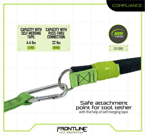 Frontline ACTLDR ToolGrip 4 lbs Webbing Tool D - Ring Anchor - Lined Out Frontline ACTLDR ToolGrip 4 lbs Webbing Tool D - Ring AnchorWork Safety Harnesses