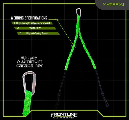 Frontline ACTLS222 ToolGrip 11 lbs Twin Tool Lanyard - Lined Out Frontline ACTLS222 ToolGrip 11 lbs Twin Tool LanyardWork Safety Harnesses