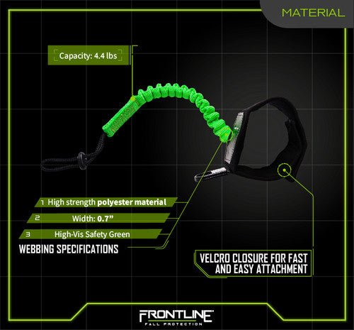 Frontline ACTLWB ToolGrip 4 lbs Wrist Tool Lanyard - Lined Out Frontline ACTLWB ToolGrip 4 lbs Wrist Tool LanyardWork Safety Harnesses