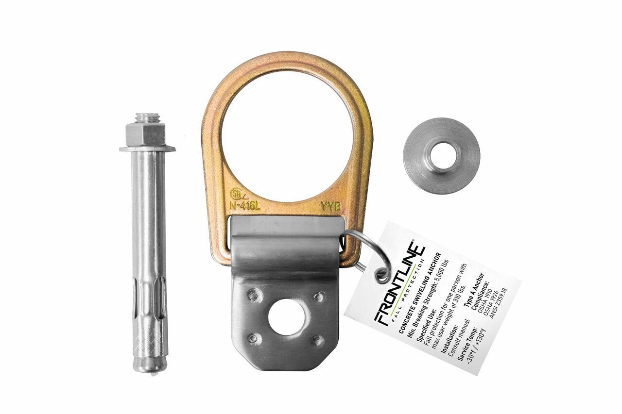 Frontline COB01SW Concrete Swiveling Anchor - Lined Out Frontline COB01SW Concrete Swiveling AnchorWork Safety Harnesses