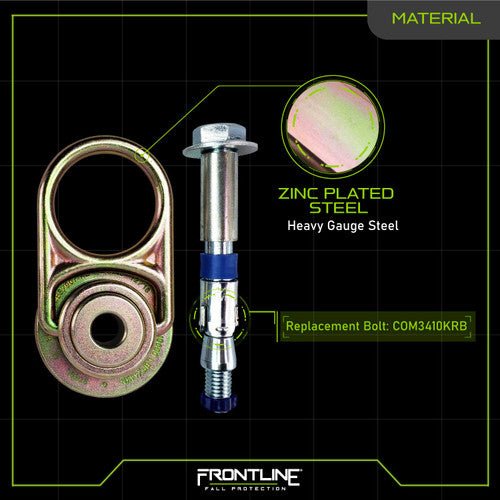 Frontline COM3410K MEGA Swivel 10k Concrete Anchor - Lined Out Frontline COM3410K MEGA Swivel 10k Concrete AnchorWork Safety Harnesses