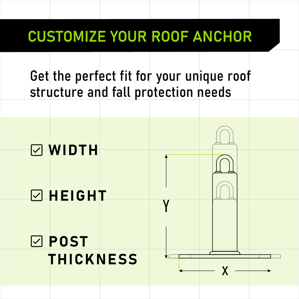 Frontline Commercial Roof Anchor 18" - Lined Out Frontline Commercial Roof Anchor 18"Work Safety Harnesses