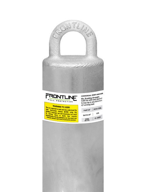 Frontline Commercial Roof Anchor CAL - OSHA Compliant 12" - Lined Out Frontline Commercial Roof Anchor CAL - OSHA Compliant 12"Work Safety Harnesses