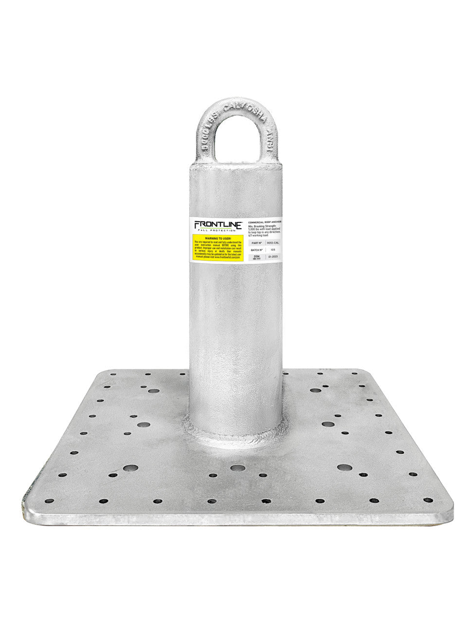 Frontline Commercial Roof Anchor CAL - OSHA Compliant 12" - Lined Out Frontline Commercial Roof Anchor CAL - OSHA Compliant 12"Work Safety Harnesses