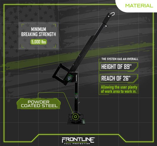 Frontline DAN75 - US Patriot Davit Confined Space System - Made in USA - Lined Out Frontline DAN75 - US Patriot Davit Confined Space System - Made in USAWork Safety Harnesses