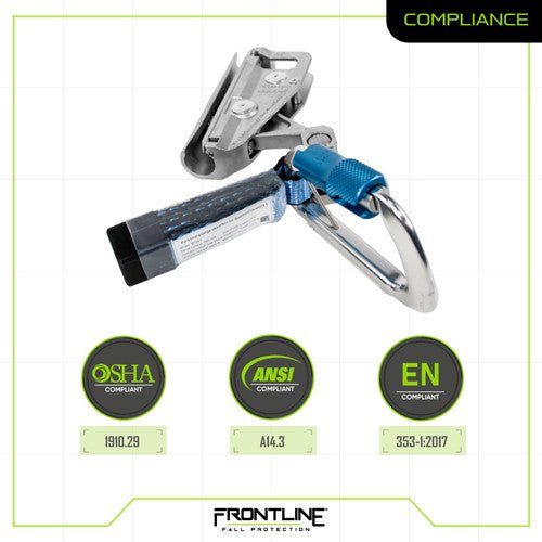 Frontline GLC38 Vertical Ladder Lifeline System Cable Glider - Lined Out Frontline GLC38 Vertical Ladder Lifeline System Cable GliderWork Safety Harnesses