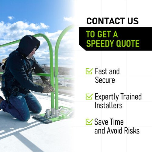 Frontline Guardrail System Non - Penetrating Complete 100' Kit - OSHA Compliant - Lined Out Frontline Guardrail System Non - Penetrating Complete 100' Kit - OSHA CompliantWork Safety Harnesses